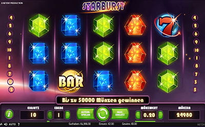 Jouez maintenant à la machine à sous Starburst sur Crazeplay Casino!