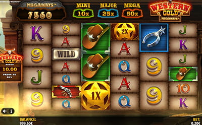 Jouez maintenant à la machine à sous Western Gold Megaways au Sons of Slots Casino.