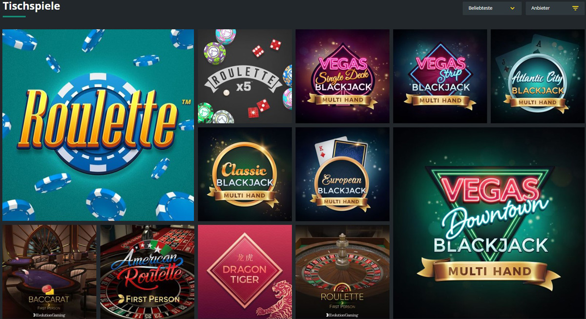En plus du Blackjack et de la Roulette, il existe d'autres jeux de table passionnants au Casino 1Bet.