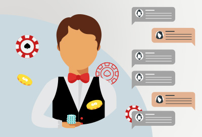 Chat avec un Croupier au casino en direct