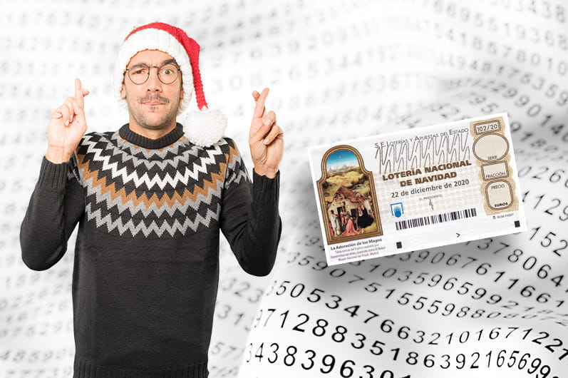 Un joueur et un billet El Gordo Lotto.