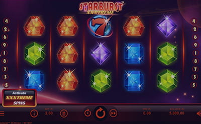 Le Jeu de machine à sous Starburst XXXtreme de NetEnt.