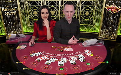 Low Stakes BlackJack vs croupiers réels