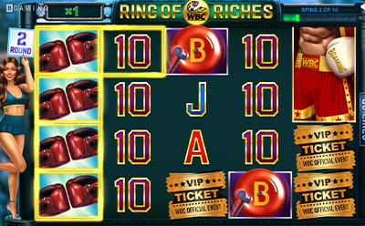La machine à sous WBC Ring of Riches au Lucy's Casino.