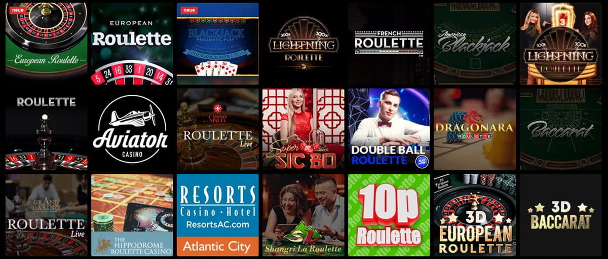 Un petit aperçu du portefeuille classique de n1 Casino.