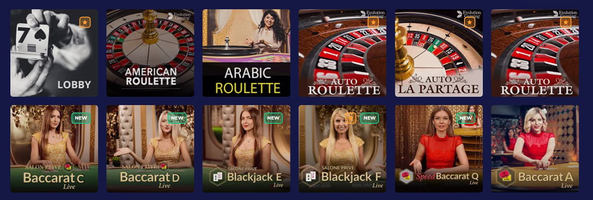 Une sélection de jeux de Roulette au PinoCasino.