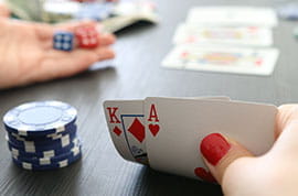 As et roi cartes à jouer