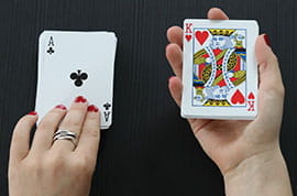 Croix As et coeur roi